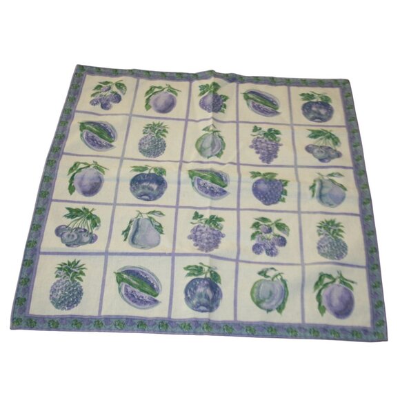 April Cornell Other - April Cornell Cloth Napkins Set of 4 Purple Fruit Print 15x15 French Country